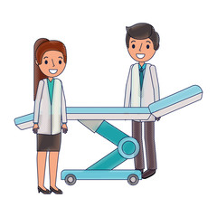 dental stretcher with professional medical vector illustration design