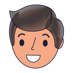 Fototapeta premium young man head avatar character vector illustration design