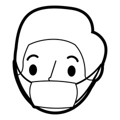 surgeon man avatar character icon vector illustration design