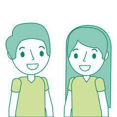 surgeons couple avatars characters icon vector illustration design