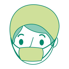 surgeon man avatar character icon vector illustration design