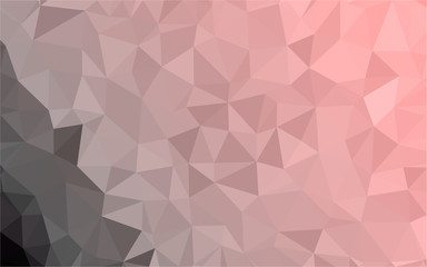 Light Pink polygonal illustration, which consist of triangles. Triangular design for your business. Creative geometric background in Origami style with gradient