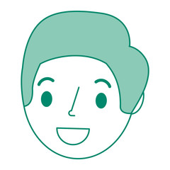 Fototapeta premium young man head avatar character vector illustration design