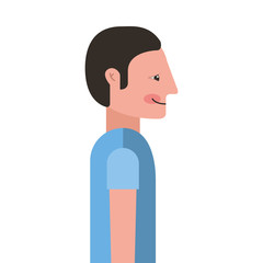 young man avatar character vector illustration design