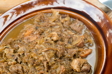 bigos traditional Polish cabbage and meat stew