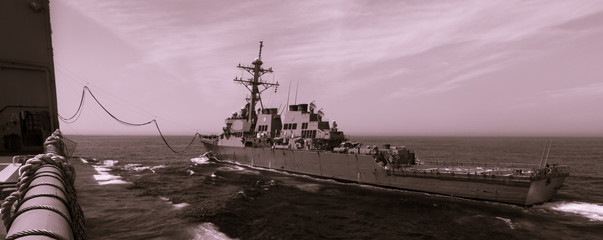 navy destroyer refueling © Antonio