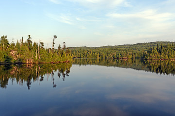 Evening Panorama in the North Woods