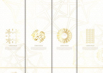 Islamic Thai element elegant concept background and logo emblem vector