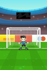 Goalkeeper Penalty Illustration
