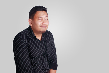 Funny Shy Not Confident Asian Man