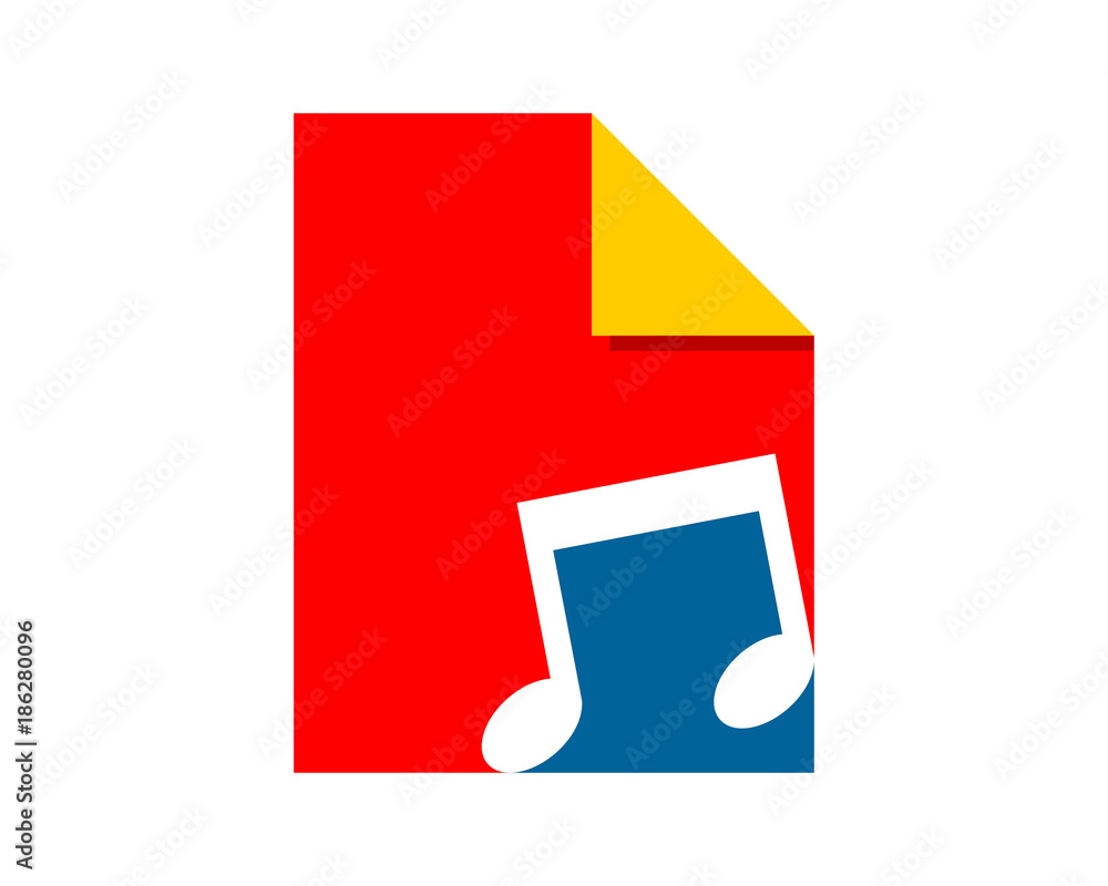 Canvas Prints musical note paper sheet image vector icon