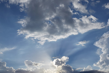 Blue sky background with clouds