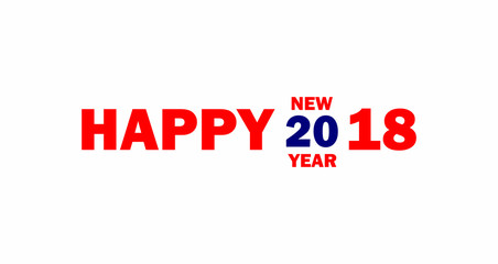 Happy New Year 2018 Logo Vector
