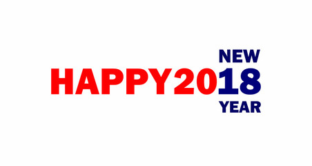 Happy New Year 2018 Logo Vector