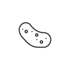 Potato vegetable line icon, outline vector sign, linear style pictogram isolated on white. Symbol, logo illustration. Editable stroke