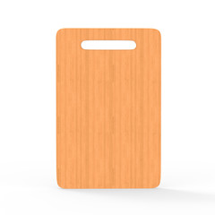 Cutting board on isolated white background, 3d illustration