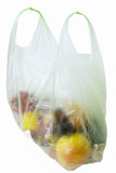 Plastic bag with fruits and vegetables