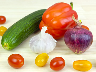 Different vegetables close up