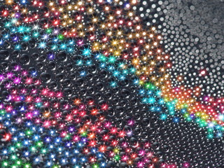 Colorful water drops