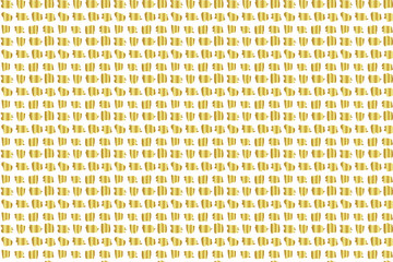 Golden Vector Hand Drawn Pattern
