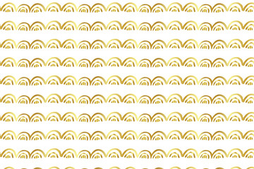 Golden Vector Hand Drawn Pattern