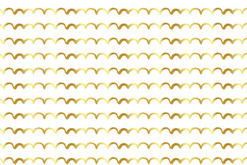 Golden Vector Hand Drawn Pattern