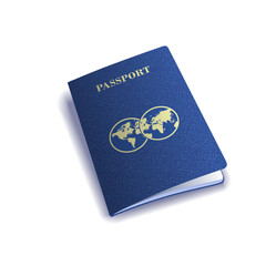 Vector international passport cover template. Travel icon.