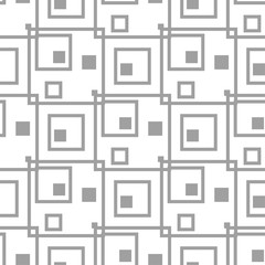 Light gray geometric ornament. Seamless pattern