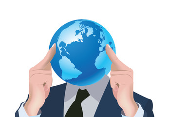 persona pensierosa mano sulla terra