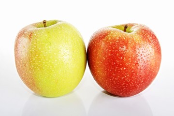 apple sitting on a table