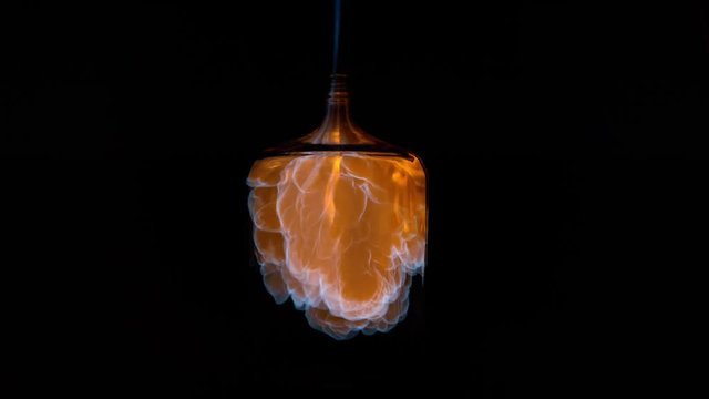 Furious fire on a black background. Beautiful flames close. Alpha channel the fire in burning your night.