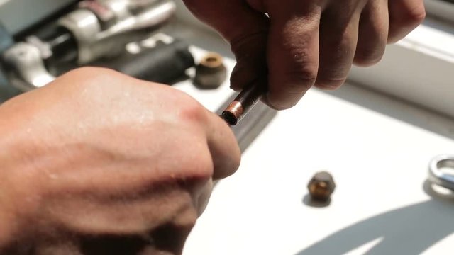 Rolling of copper pipes