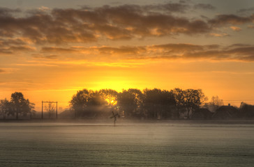 molen in de mist