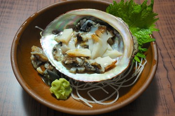 アワビの刺身