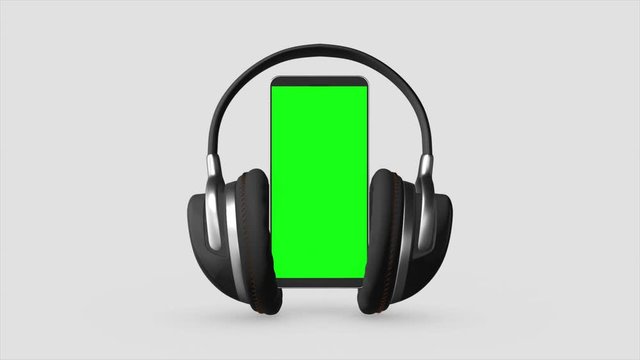 Cell phone with headphones rotation