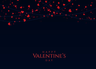 dark background with red hearts for valentine's day