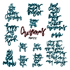 Christmas hand drawn  lettering.