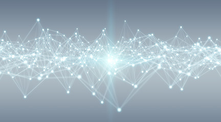 Obraz premium Connections system and datas exchanges 3D rendering