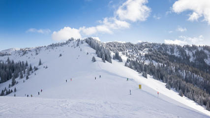 Fototapeta na wymiar Austrian Alps in Salzburger Land in Winter 