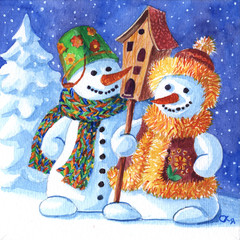 Snowman family