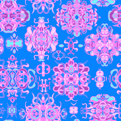 Seamless pattern with colorful abstract shape