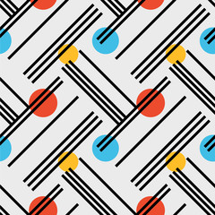 Irregular lines and circles diagonal seamless pattern. For print, fashion design, wrapping, wallpaper.