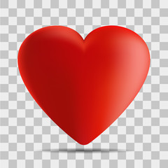 Vector image of a heart on a transparent background