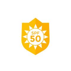 UV, sun protection SPF 50 icon on white