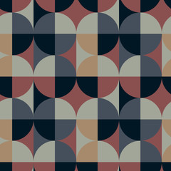 Circle square illusion seamless pattern. For print, fashion design, wrapping, wallpaper