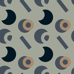 Basic vivid shapes seamless pattern. For print, fashion design, wrapping, wallpaper © lkeskinen