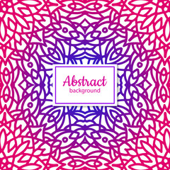 Ethnic vector floral seamless pattern with mandala