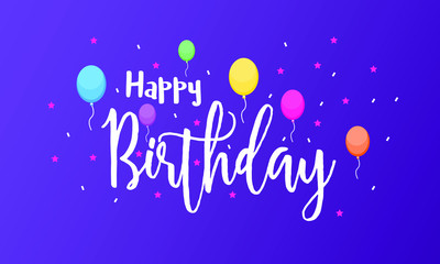 Happy Birthday typographic vector design for greeting cards, Birthday card, invitation card. Isolated birthday text, lettering composition.