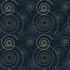 Dancing swirl seamless pattern. For print, fashion design, wrapping wallpaper