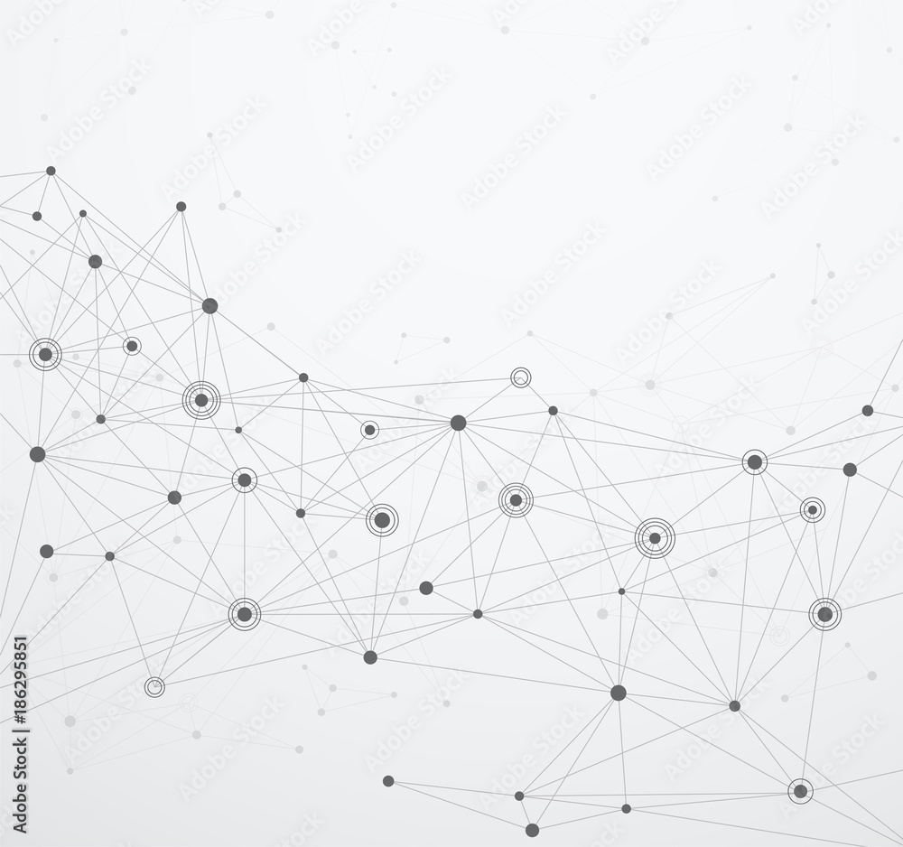 Poster global network connections with points and lines. wireframe of network communications.